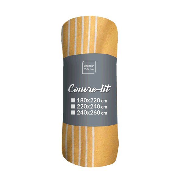 Geltonos spalvos lovatiesė 240x260 cm Adele – douceur d'intérieur