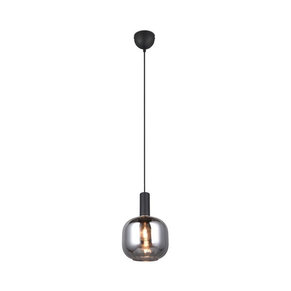 Kabantis šviestuvas juodos spalvos ø 20 cm su stiklo gaubtu Diva – Trio-image-2