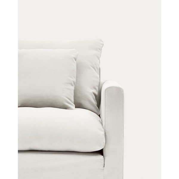 Baldų apmušalas baltos spalvos 92 cm Nora – Kave Home-image-3