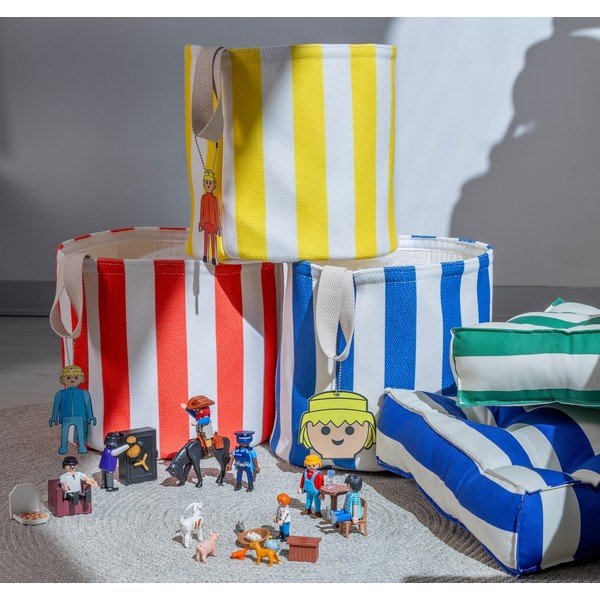 Iš tekstilės vaikiškas krepšys raudonos spalvos ø 30x28 cm Stripes – Playmobil-image-1