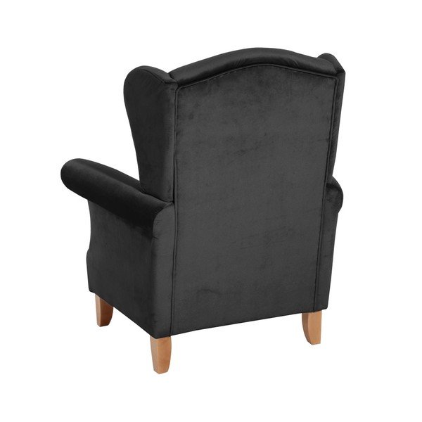 Juodas aksominis fotelis "Max Winzer Verita Velvet-image-2