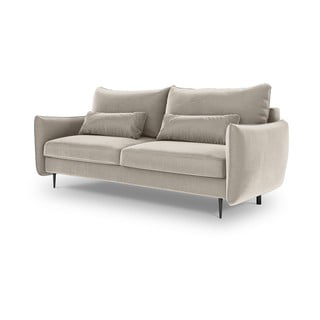 Smėlio spalvos sofa-lova su patalynės dėže Cosmopolitan Design Vermont