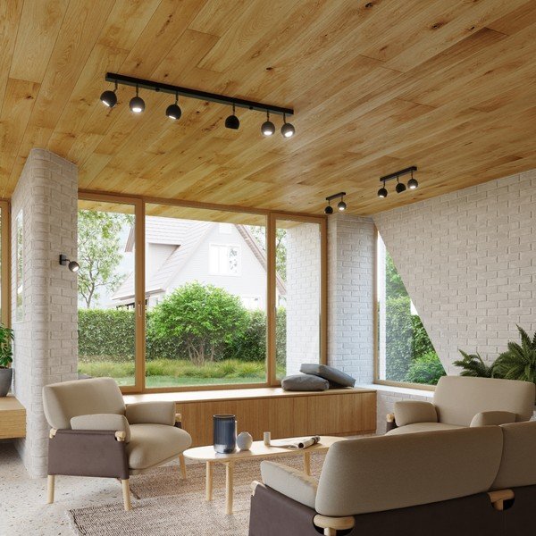 Taškinis šviestuvas juodos spalvos 25x25 cm Ollo – Sollux-image-1