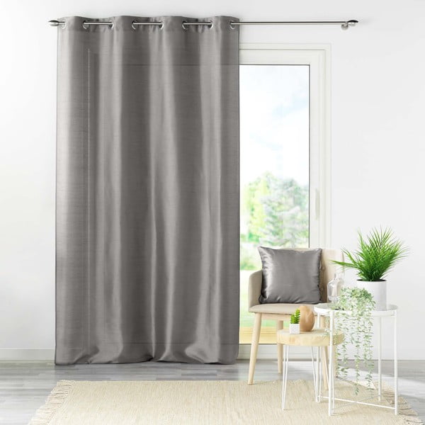 Iš satino užuolaida tamsiai pilkos spalvos 140x240 cm Shana – douceur d'intérieur-image-3
