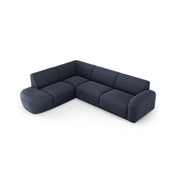 Iš velveto kampinė sofa tamsiai mėlynos spalvos Erin – Micadoni Home-image-4