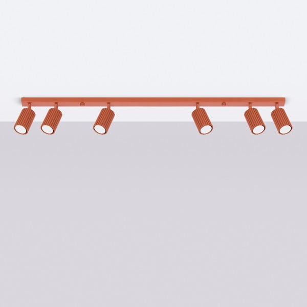 Raudonos plytų spalvos taškinis šviestuvas 6,5x117 cm Gleam – Sollux-image-3