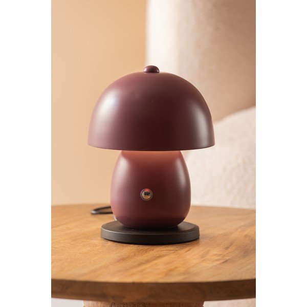 Violetinės spalvos stalinis šviestuvas LED (aukštis 18 cm) su metaliniu gaubtu Mono LED – Leitmotiv-image-1