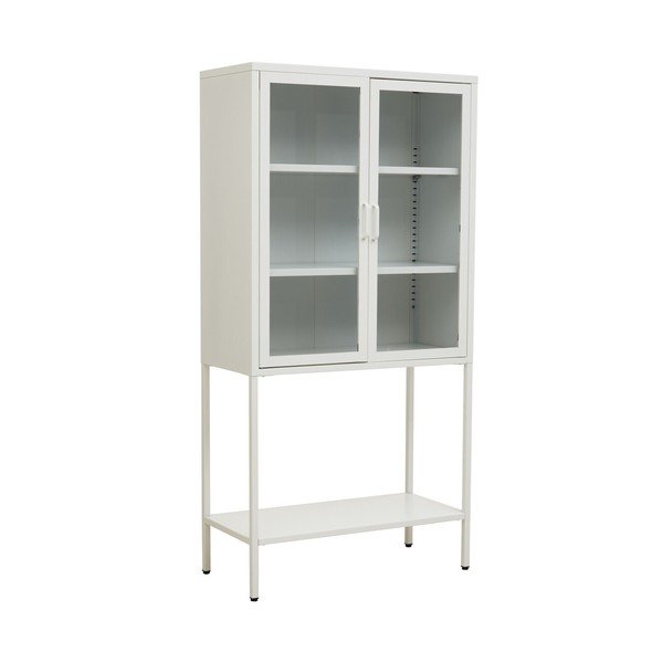 Baltos spalvos iš plieno vitrina 75x150x35 cm Acier – Premier Housewares