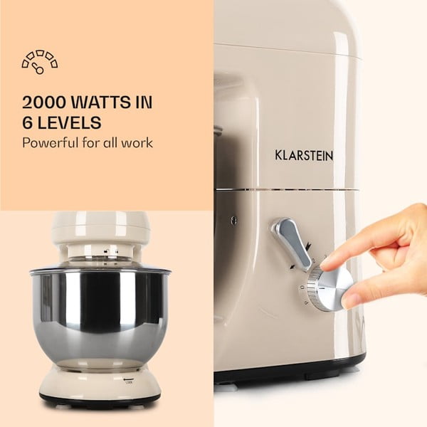 Smėlio spalvos virtuvės kombainas Klarstein Bella-image-1