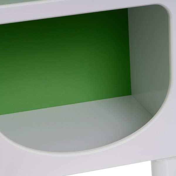 Knygų spinta  baltos spalvos/žalios spalvos 40x100 cm – Casa Selección-image-1