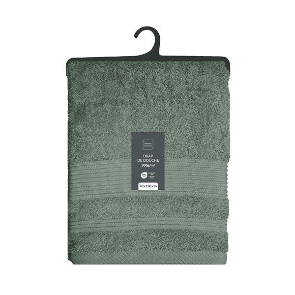 Šalavijo spalvos iš frote audinio iš medvilnės vonios rankšluostis 70x130 cm Tendresse – douceur d'intérieur-image-4