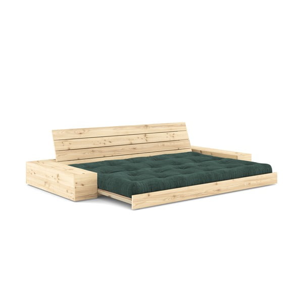 Sulankstoma sofa iš kordinio velveto tamsiai žalios spalvos 244 cm Base – Karup Design-image-4