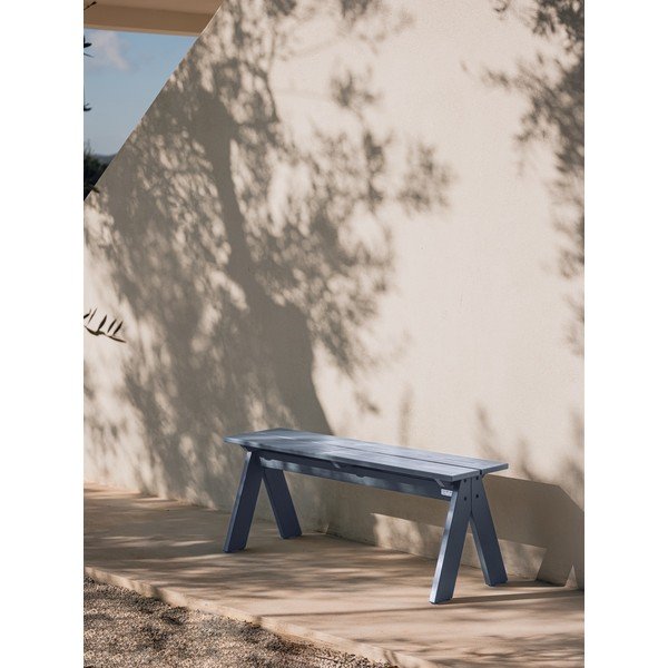 Mėlynos spalvos medžio masyvo sodo suoliukas Navo – noo.ma-image-1