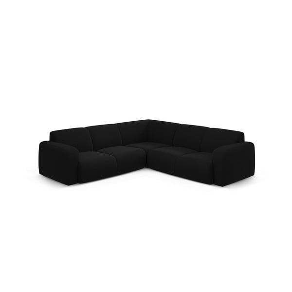 Iš boucle kampinė sofa juodos spalvos (kintama/„L“ formos) Molino – Micadoni Home-image-2