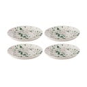 Desertinės lėkštės baltos spalvos/žalios spalvos iš akmens masės 4 vnt. ø 18 cm Carnival – Ladelle