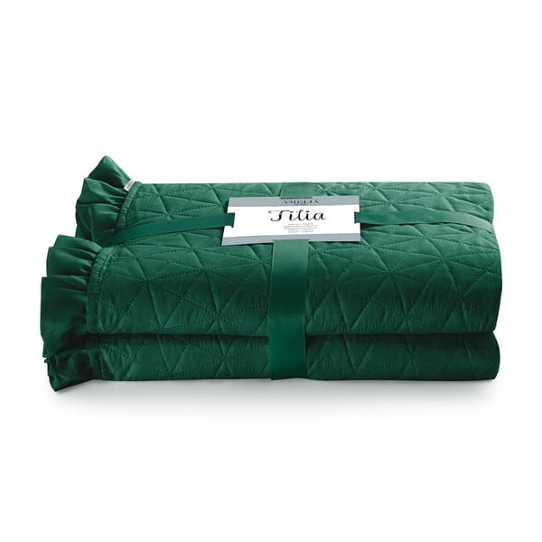 Žalias lovos užtiesalas AmeliaHome Tilia, 240 x 220 cm-image-2