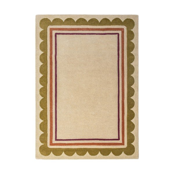 Rankų darbo natūralios spalvos iš vilnos kilimas 120x170 cm Lois – Flair Rugs