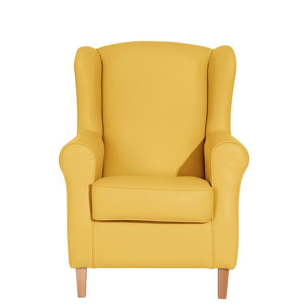 Geltonos odos imitacijos fotelis "Max Winzer Lorris Corn-image-2