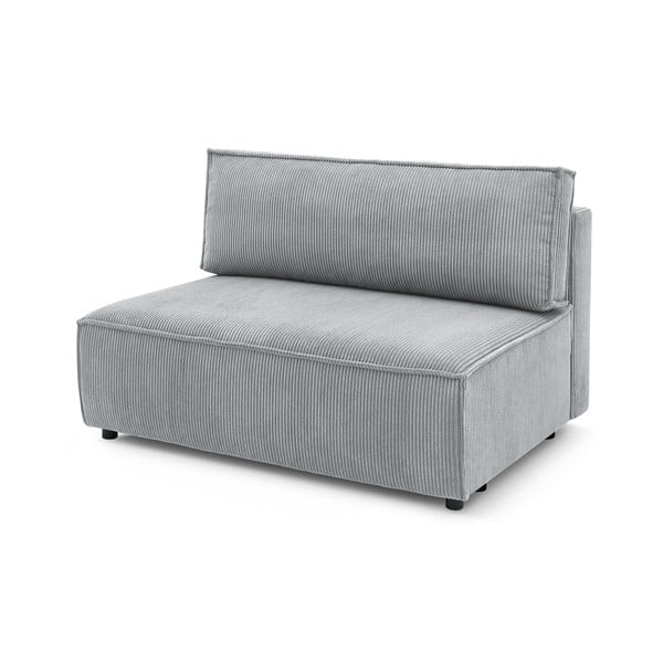 Modulinė sofa šviesiai pilkos spalvos iš kordinio velveto (modulinė) Nihad modular – Bobochic Paris