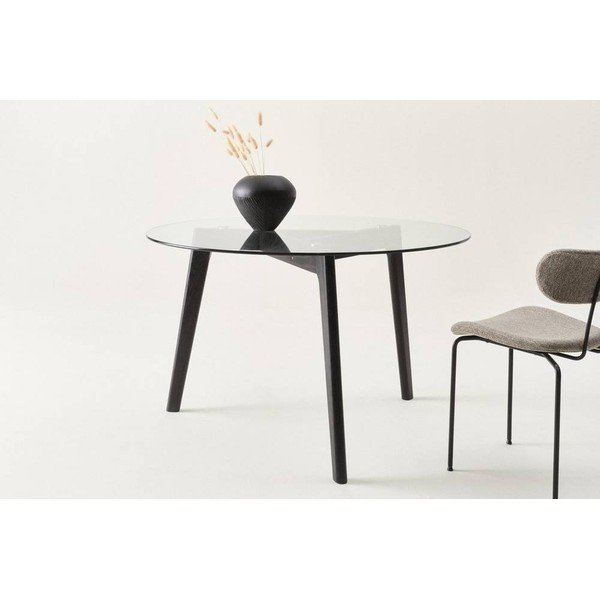 Iš ąžuolo masyvo apvalios formos valgomojo stalas ø 120 cm Malevik – Jotex-image-2