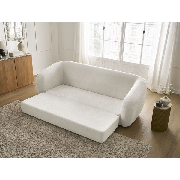 Smėlio spalvos sulankstoma sofa iš šenilinio audinio 228 cm Neyo – Bobochic Paris-image-1