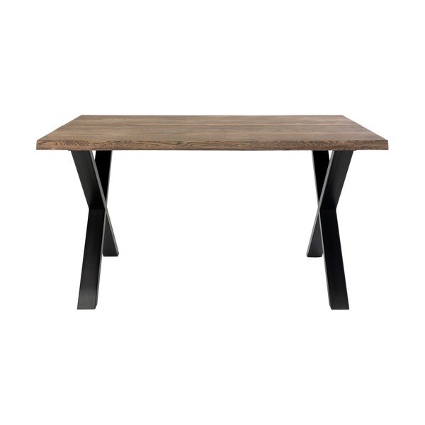 Valgomojo stalas su ąžuolo masyvo stalviršiu House Nordic Toulon Smoked, 140 x 95 cm-image-2