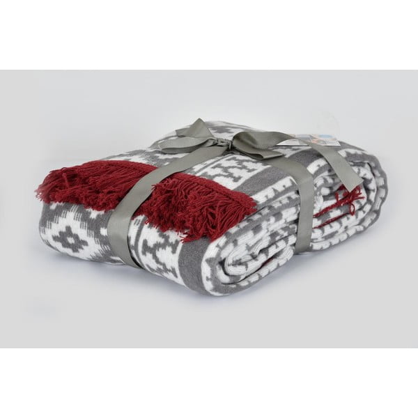 Pilka antklodė ir pledas 127x155 cm – Mila Home-image-1