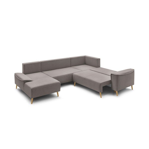 Ruda U formos sofa-lova "Bobochic Paris Gaia Panoramique XXL", dešinysis kampas-image-4
