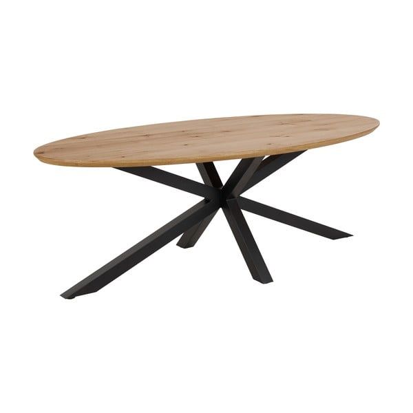 Valgomojo stalas su ąžuolo dekoro stalviršiu 100x220 cm Heaven – Actona-image-3