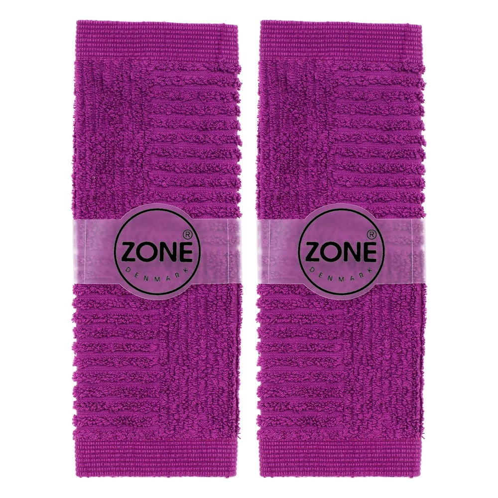 Mažų rankšluosčių pora, 2 vnt., 30x30 cm, violetinės spalvos