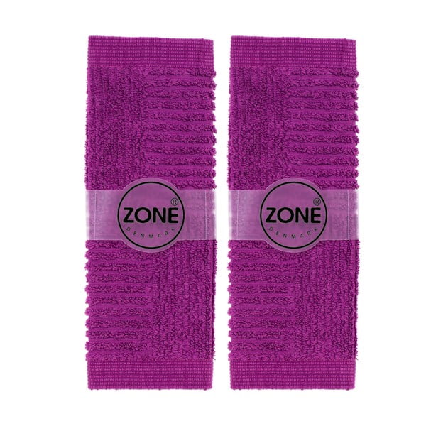 Mažų rankšluosčių pora, 2 vnt., 30x30 cm, violetinės spalvos