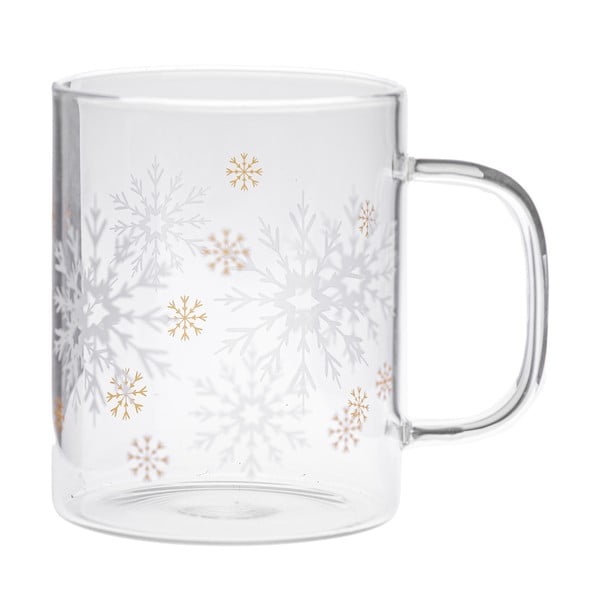 Iš stiklo  puodelis su Kalėdų motyvu 410 ml Frosty Flakes – Dakls