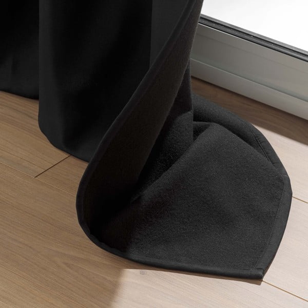 Juodos spalvos iš mikropluošto termo užuolaida 135x260 cm Micropolar – douceur d'intérieur-image-3