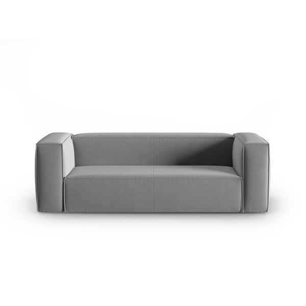 Iš velveto sofa pilkos spalvos 200 cm Mackay – Cosmopolitan Design