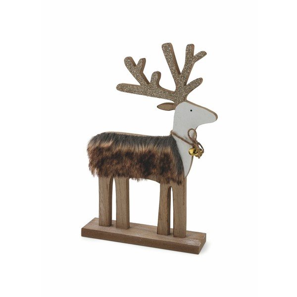 Medinė kalėdinė dekoratyvinė figūrėlė Villa d'Este XMAS Renna Decorativa Grande