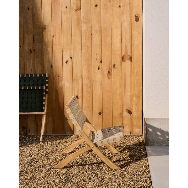 Natūralios spalvos medžio masyvo sodo krėslas Chabeli – Kave Home-image-1