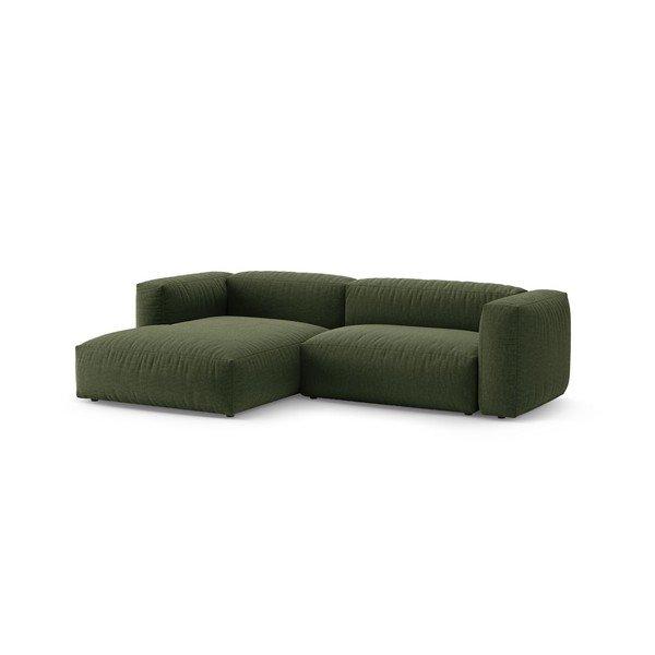 Žalios spalvos sulankstoma modulinė kampinė sofa (su kairiuoju kampu/su gultu) – Micadoni -image-3