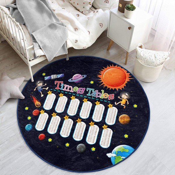 Vaikiškas kilimas juodos spalvos ø 80 cm Comfort – Mila Home-image-1