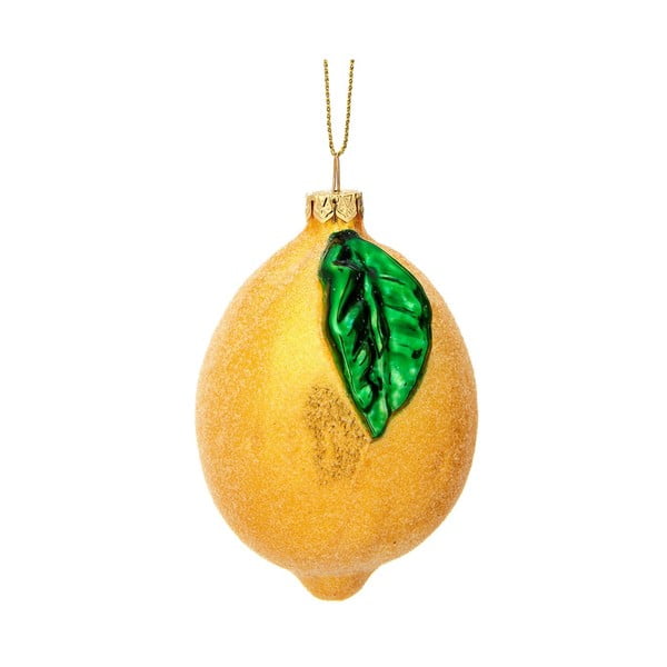 Iš stiklo rankų darbo eglutės papuošimas ø 6 cm Shimmering Lemon – Sass & Belle