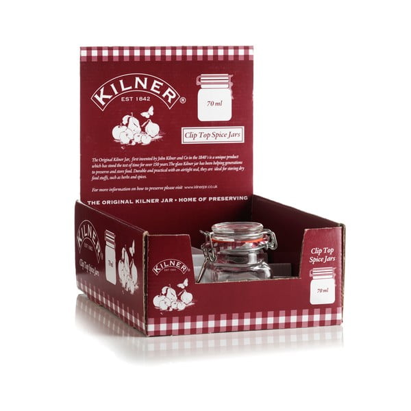Kvadratinė stiklinė su spaustuku Kilner, 70 ml-image-1