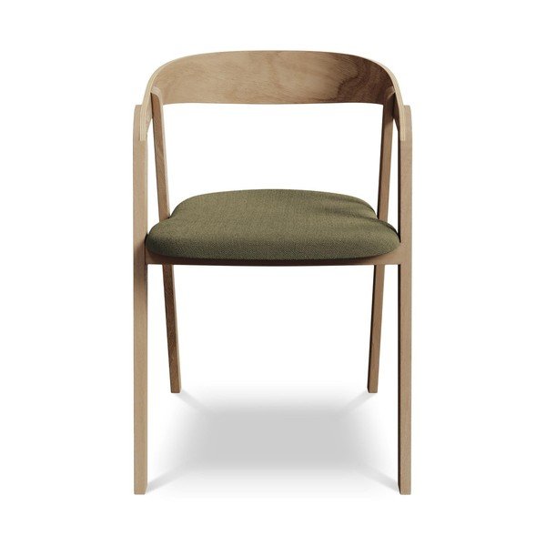 Žalios spalvos iš medienos masyvo valgomojo kėdė Erika – Makamii-image-1