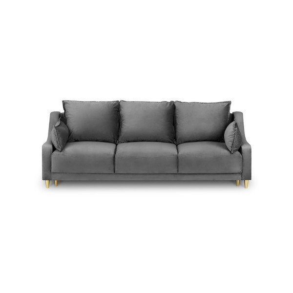 Šviesiai pilka sofa-lova su daiktadėže Mazzini Sofas Pansy, 215 cm-image-2
