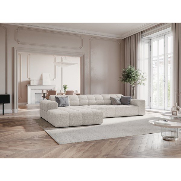 Kampinė sofa šviesiai pilkos spalvos (su kairiuoju kampu) Chicago – Cosmopolitan Design-image-1