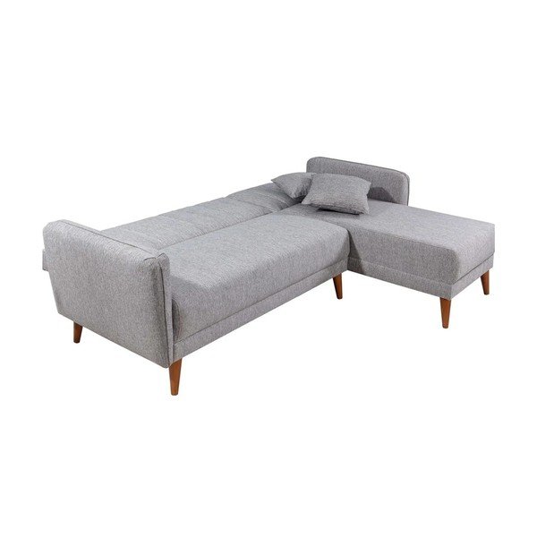 Sulankstoma kampinė sofa baltos spalvos (su dešiniuoju kampu) Aqua – Balcab Home-image-1