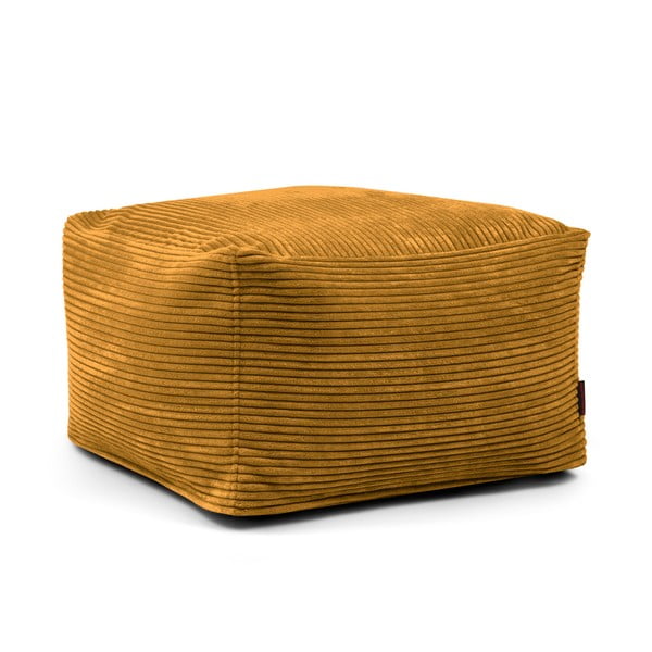 Garstyčių spalvos iš kordinio velveto sėdmaišis Softbox MooG – SLOWDOWN