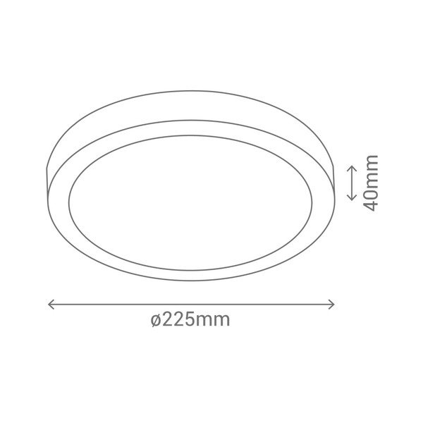 Pilkas apvalus lubinis šviestuvas SULION, ø 22,5 cm-image-3