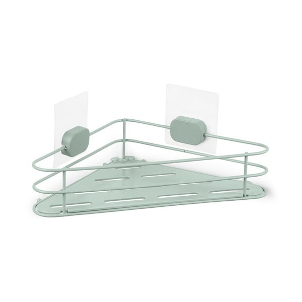 Kampinė vonios lentyna iš metalo žalios spalvos klijuojama Grena – Compactor-image-2