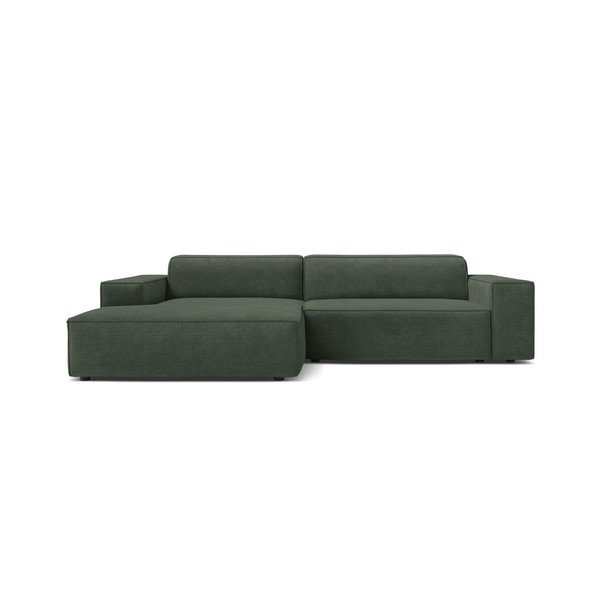 Smaragdinės spalvos modulinė kampinė sofa (su kairiuoju kampu/su gultu) Jodie – Micadoni -image-1