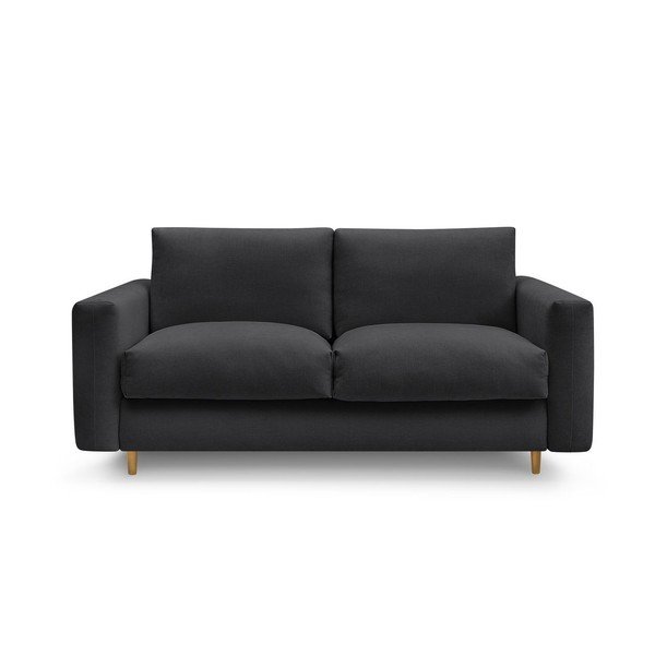 Juodos spalvos sofa miegojimui/sulankstoma 200 cm Cocoone – Bobochic Paris