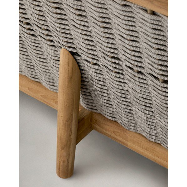 Smėlio spalvos/natūralios spalvos iš audinio sodo sofa Elunda – Kave Home-image-3